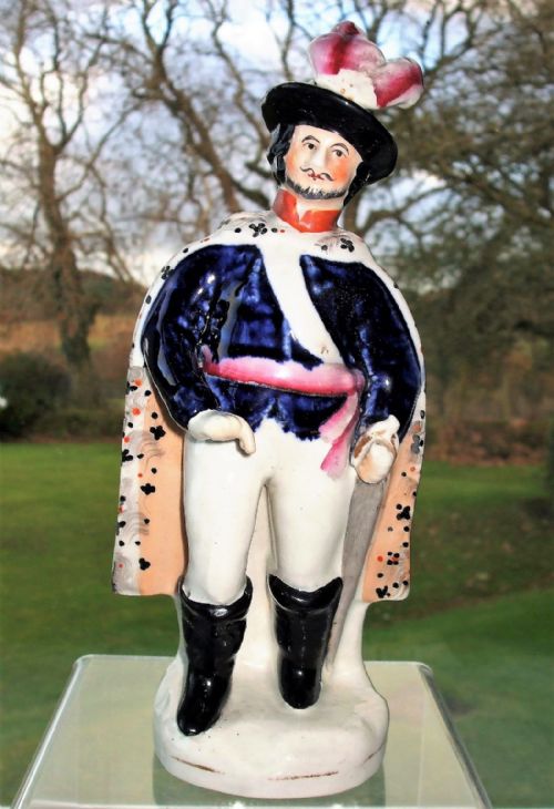 Antique English Victorian Staffordshire Pottery Theatrical Figure ~ H 1411