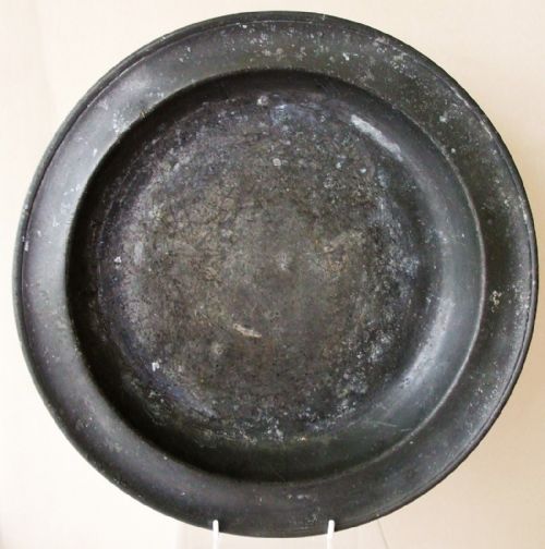 Antique English Georgian Pewter Dish / Plate
