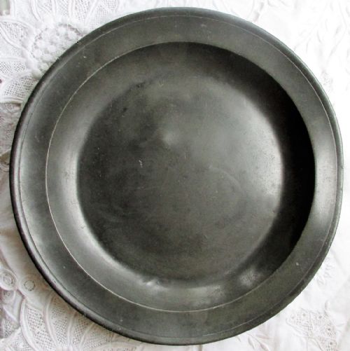 Antique English Georgian Pewter Dish / Plate