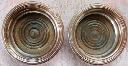 Pair of Antique English Georgian Old Sheffield Plate Sauce Coasters