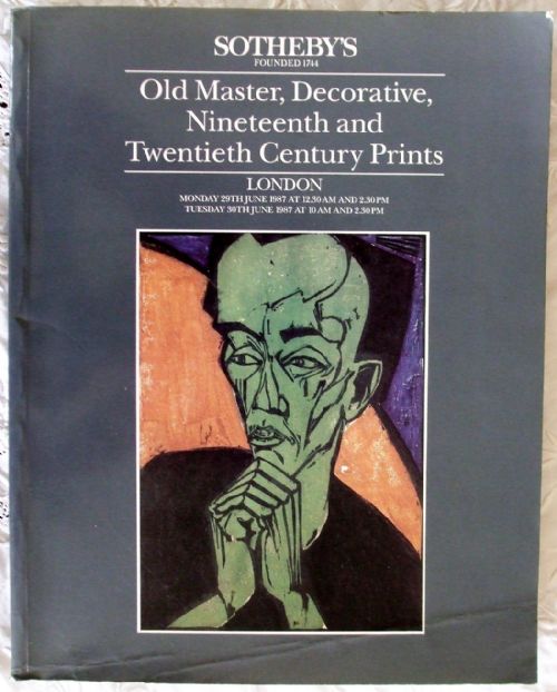 Sotheby's ~ Old Master, Decorative, Nineteenth and Twentieth Century Prints ~ London ~ 29. - 30. 06. 1987