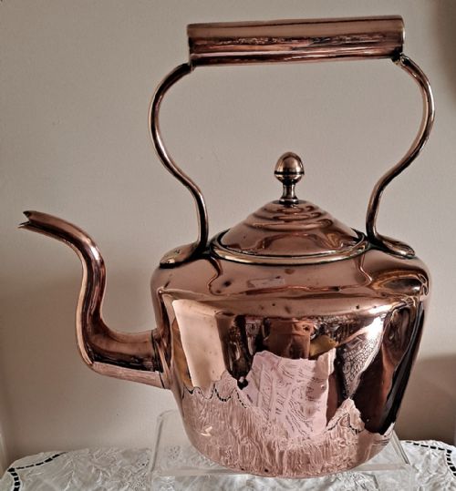 Antique English Victorian Copper Kettle