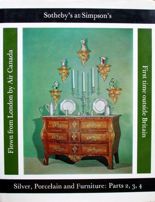Sotheby's at Simpson's ~ Furniture ~ Toronto ~ 17. - 19. 10. 1967