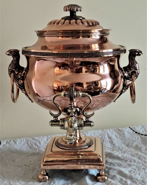 Antique English Regency Copper Samovar
