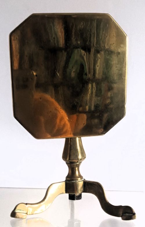 Antique English Georgian Brass Candle Reflector