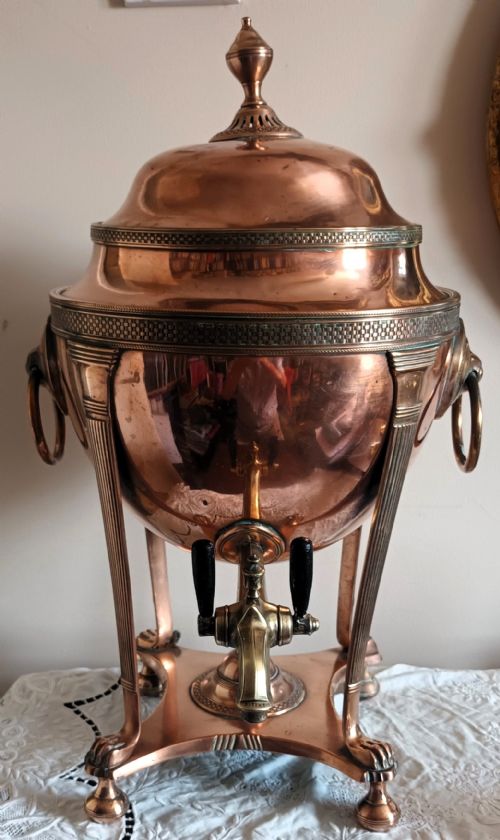 Antique English Georgian Copper Samovar