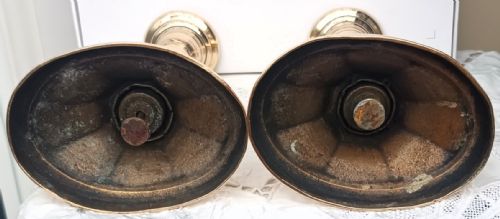 PAIR OF ANTIQUE ENGLISH GEORGIAN HARRISON PATENT TELESCOPIC BRASS CANDLESTICKS - ADDITIONAL PHOTO 9