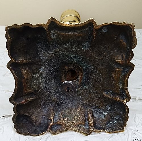 ANTIQUE ENGLISH GEORGIAN BRASS CANDLESTICK - ADDITIONAL PHOTO 5