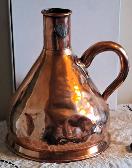 ANTIQUE ENGLISH GEORGIAN LIVERPOOL COPPER ONE GALLON MEASURE