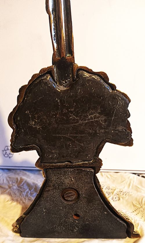 ANTIQUE ENGLISH LATE REGENCY BRASS DOOR PORTER DOORSTOP - ADDITIONAL PHOTO 2