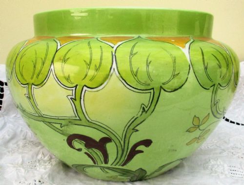 ANTIQUE ENGLISH VICTORIAN ART NOUVEAU JARDINIERE WA ADDERLEY