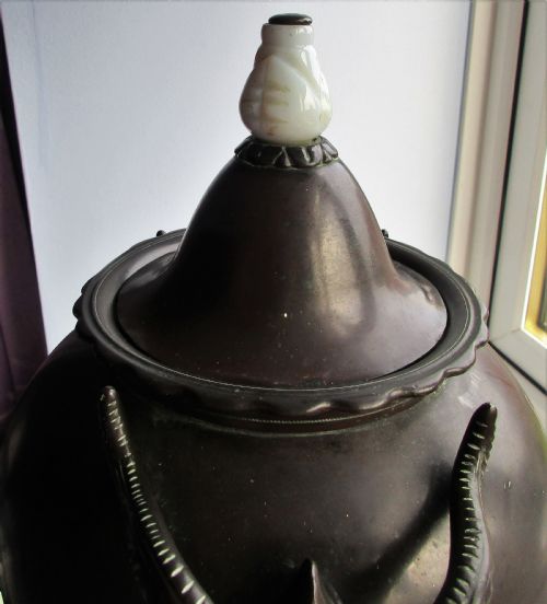 ANTIQUE VICTORIAN PONTYPOOL WARE SAMOVAR BENETFINK CO LONDON - ADDITIONAL PHOTO 7