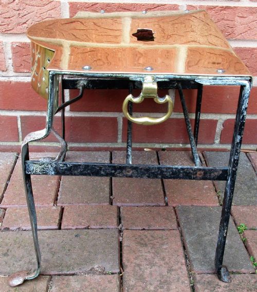 ANTIQUE ENGLISH GEORGIAN BRASS AND STEEL FOOTMAN - ADDITIONAL PHOTO 4