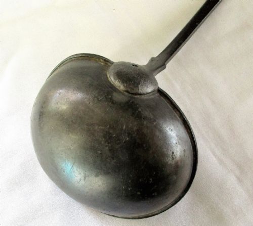 ANTIQUE ENGLISH GEORGIAN PEWTER LADLE DIXON SON - ADDITIONAL PHOTO 3
