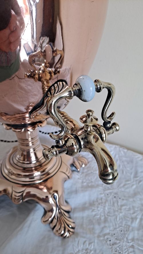 ANTIQUE ENGLISH VICTORIAN COPPER SAMOVAR - ADDITIONAL PHOTO 5