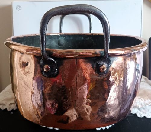 ANTIQUE ENGLISH GEORGIAN COPPER CREAM SETTING PAN - ADDITIONAL PHOTO 1