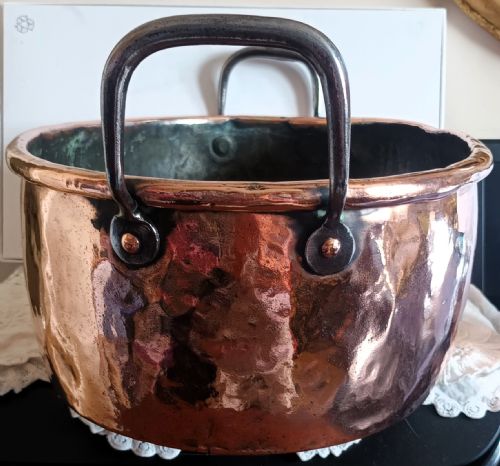 ANTIQUE ENGLISH GEORGIAN COPPER CREAM SETTING PAN - ADDITIONAL PHOTO 2