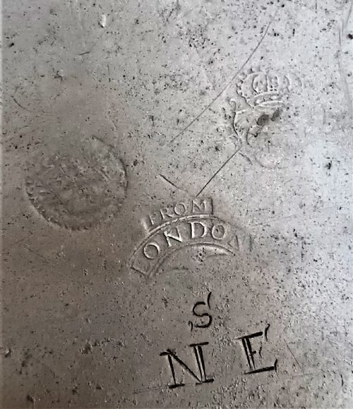 ANTIQUE ENGLISH GEORGIAN PEWTER DISH CHARGER JOHN DUNCOMB COTTERELL OP 1465 - ADDITIONAL PHOTO 1