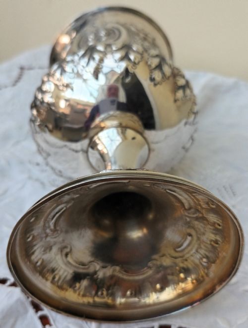 ANTIQUE ENGLISH VICTORIAN SILVER CHALICE GOBLET SHEFFIELD 1888 - ADDITIONAL PHOTO 4