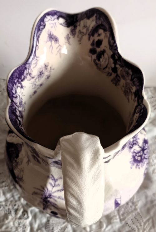 ANTIQUE ENGLISH GEORGIAN MAGENTA TRANSFER JUG - ADDITIONAL PHOTO 9