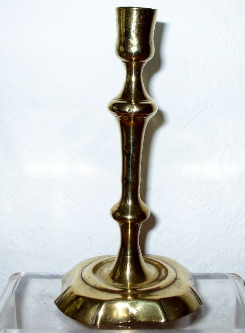 ANTIQUE ENGLISH GEORGIAN BRASS CANDLESTICK
