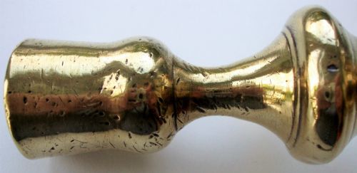 ANTIQUE ENGLISH GEORGIAN BRASS CANDLESTICK - ADDITIONAL PHOTO 1