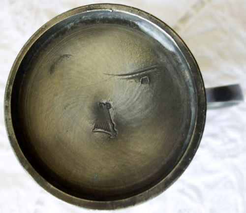 ANTIQUE IRISH GEORGIAN PEWTER GILL MEASURE - ADDITIONAL PHOTO 4