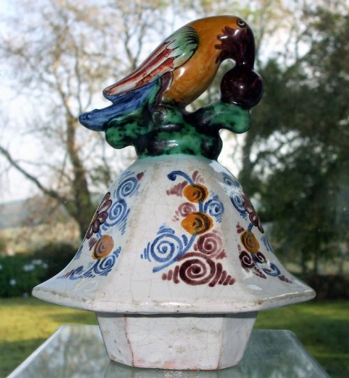 ANTIQUE DUTCH DELFTWARE VASE AND COVER - ADDITIONAL PHOTO 6