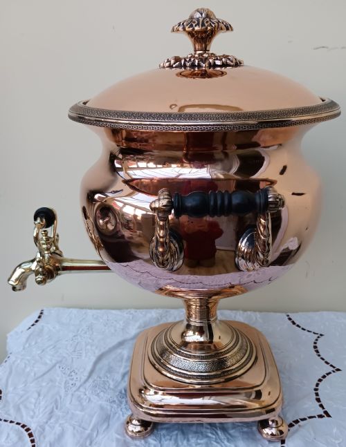 ANTIQUE ENGLISH GEORGIAN COPPER SAMOVAR - ADDITIONAL PHOTO 1