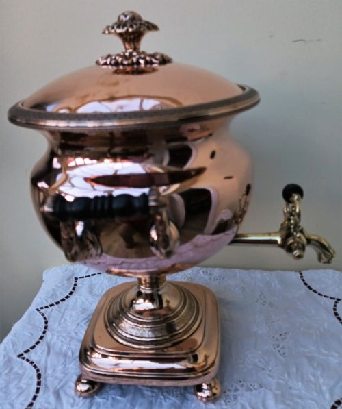 ANTIQUE ENGLISH GEORGIAN COPPER SAMOVAR - ADDITIONAL PHOTO 3