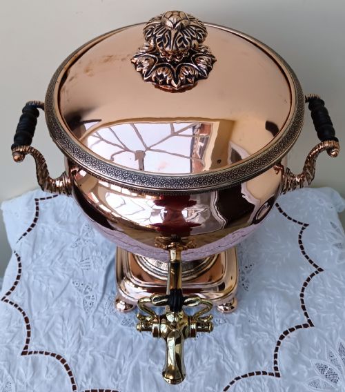 ANTIQUE ENGLISH GEORGIAN COPPER SAMOVAR - ADDITIONAL PHOTO 4