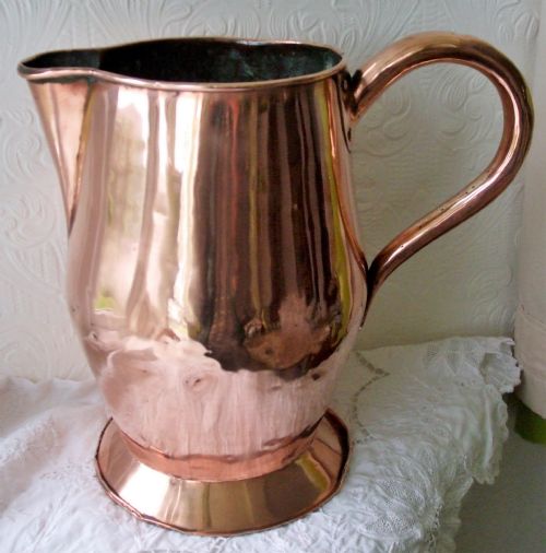ANTIQUE ENGLISH GEORGIAN 12 PINT COPPER JUG