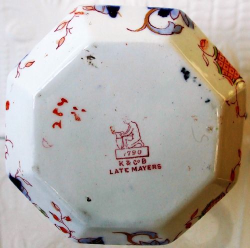 ANTIQUE ENGLISH VICTORIAN PORCELAIN HYDRA JUG KEELING CO - ADDITIONAL PHOTO 5