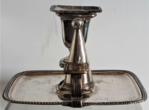fig 1. Antique English Georgian Old Sheffield Plate Chamberstick