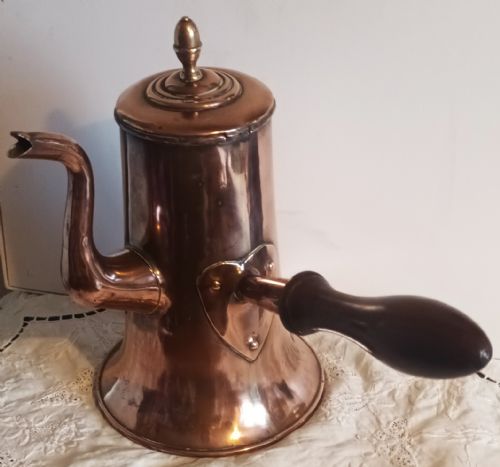 ANTIQUE ENGLISH GEORGIAN COPPER COFFEE POT