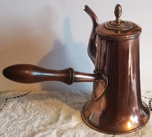 ANTIQUE ENGLISH GEORGIAN COPPER COFFEE POT - ADDITIONAL PHOTO 2