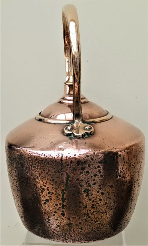 ANTIQUE ENGLISH VICTORIAN COPPER KETTLE - ADDITIONAL PHOTO 1