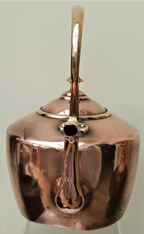 ANTIQUE ENGLISH VICTORIAN COPPER KETTLE - ADDITIONAL PHOTO 3