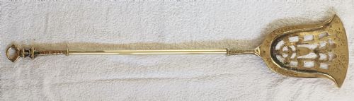 SET OF THREE ANTIQUE ENGLISH VICTORIAN BRASS FIRE IRONS - ADDITIONAL PHOTO 1