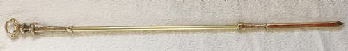 SET OF THREE ANTIQUE ENGLISH VICTORIAN BRASS FIRE IRONS - ADDITIONAL PHOTO 6