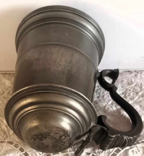 ANTIQUE ENGLISH VICTORIAN QUART PEWTER TANKARD WATTS HARTON - ADDITIONAL PHOTO 8
