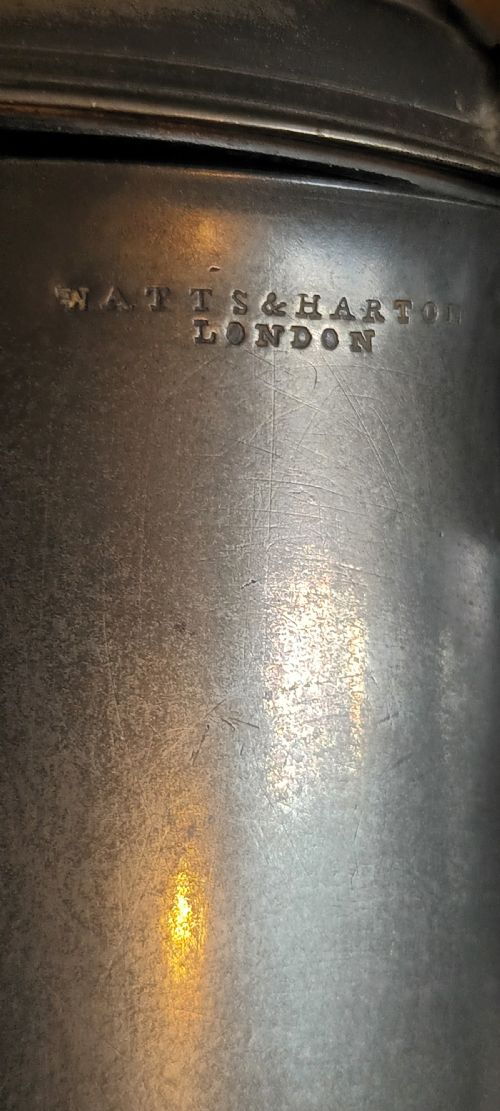 ANTIQUE ENGLISH VICTORIAN QUART PEWTER TANKARD WATTS HARTON - ADDITIONAL PHOTO 9