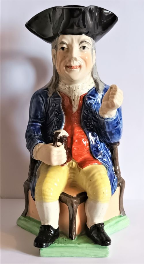antique english victorian staffordshire pottery squire toby jug - CATEGORY: ANTIQUE JUGS - DATED 19TH CENTURY