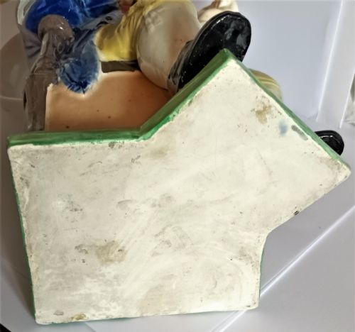 ANTIQUE ENGLISH VICTORIAN STAFFORDSHIRE POTTERY SQUIRE TOBY JUG - ADDITIONAL PHOTO 4