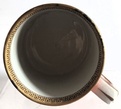 ANTIQUE ENGLISH VICTORIAN PRATTWARE HALF PINT POTTERY MUG - ADDITIONAL PHOTO 4