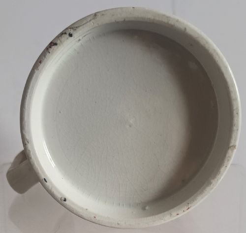 ANTIQUE ENGLISH VICTORIAN PRATTWARE HALF PINT POTTERY MUG - ADDITIONAL PHOTO 5