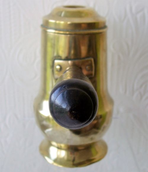 ANTIQUE DUTCH OR ENGLISH GEORGIAN BRASS CHOCOLATE POT - ADDITIONAL PHOTO 2