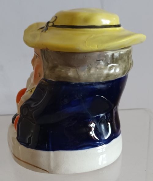 PAIR OF ANTIQUE VICTORIAN GAUDY WELSH LADY AND GENTLEMAN TOBACCO JARS - ADDITIONAL PHOTO 9