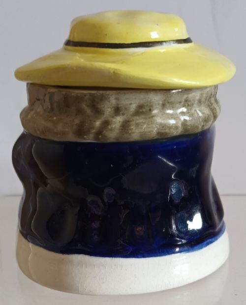 PAIR OF ANTIQUE VICTORIAN GAUDY WELSH LADY AND GENTLEMAN TOBACCO JARS - ADDITIONAL PHOTO 10