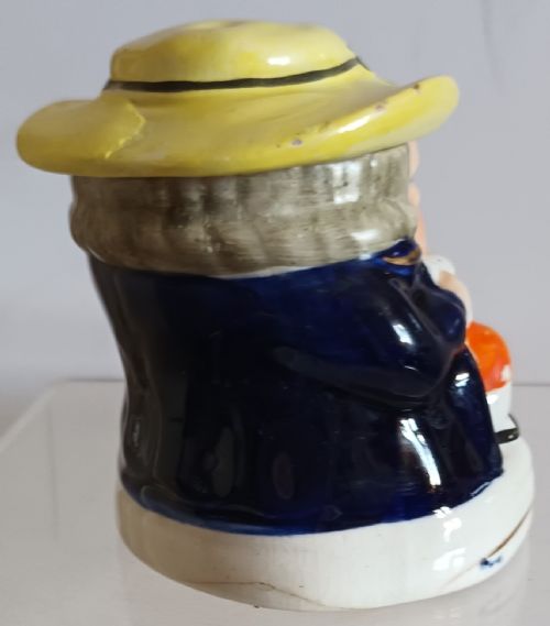 PAIR OF ANTIQUE VICTORIAN GAUDY WELSH LADY AND GENTLEMAN TOBACCO JARS - ADDITIONAL PHOTO 11